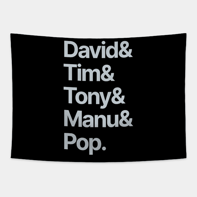 Black And Silver Greats - NBA Tapestry by paterack