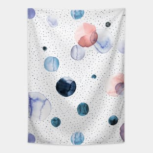 Speckled watercolor dots Tapestry