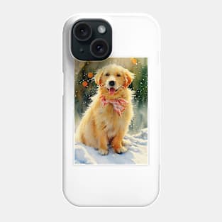 Watercolor golden retriever Phone Case