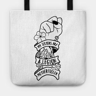 black and white legion Tote