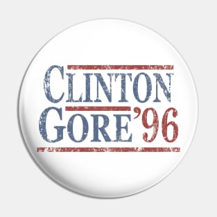 Distressed Clinton Gore 96 Pin