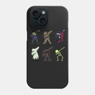 Dabbing Halloween Creatures Skeleton Zombie Dab Phone Case