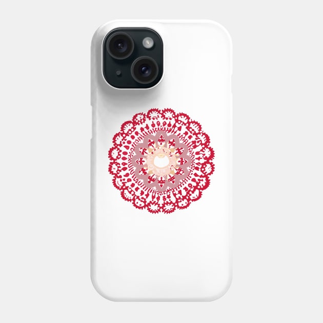 mandala Clamber drawingmandala Flutter stuffed Phone Case by Martin Young