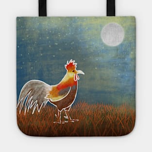 Rooster In the Moonlight Tote