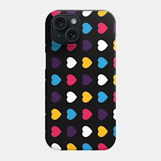 Polyamory Pride Hearts (New Colors) - Minimalist - Pattern Phone Case