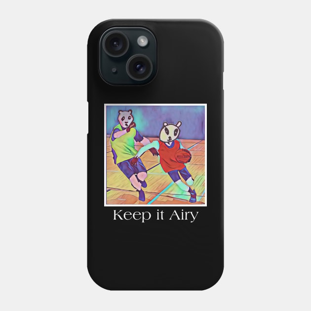 Keep it Airy: Panda playing basketball Phone Case by Keep it Airy