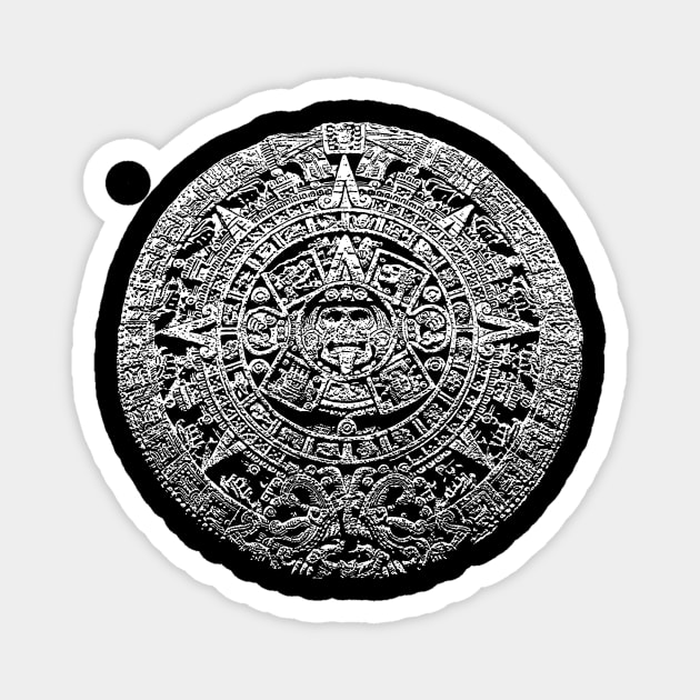 Aztec sun stone, Calendar, Mesoamerican culture Magnet by StabbedHeart