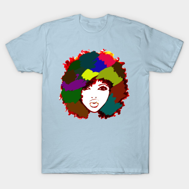 Rainbow Afro Curly Art Natural Hair Afro Hair T Shirt Teepublic