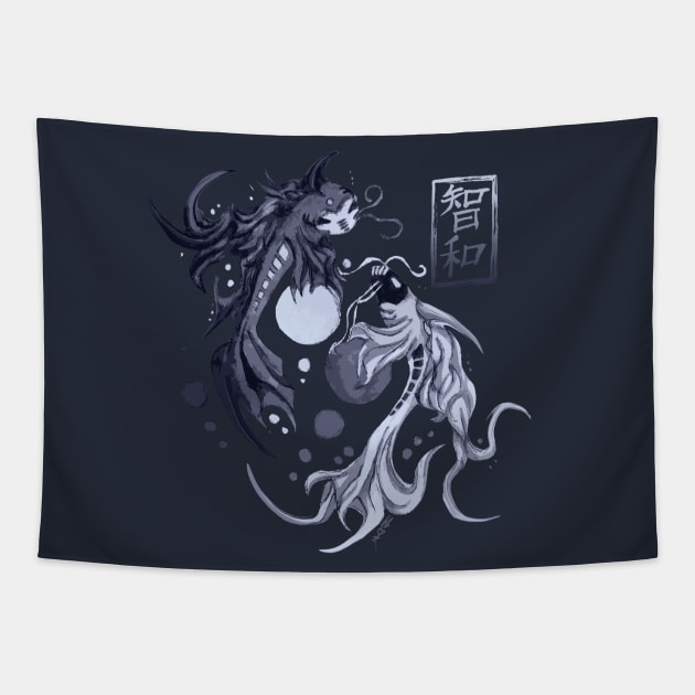 Wisdom Harmony Koi. Tapestry by hybridgothica