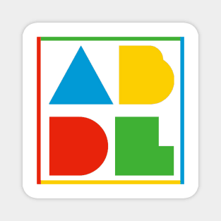 ABDL Logo Color Block - Transparent Magnet