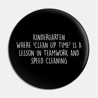 Kindergarten Where 'clean up time' is a lesson Pin