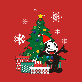 Felix The Cat Around The Christmas Tree T-Shirt