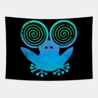 Hypnotic Abstract Frog - Blue Tapestry