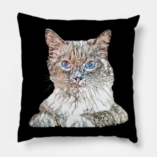 Floppy Cat Design - Ragdoll Cat Christmas Gift Pillow