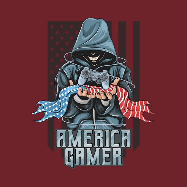 America gamer by MerchByThisGuy