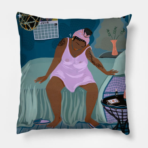 Another Blue Monday Pillow by Noisemakers 