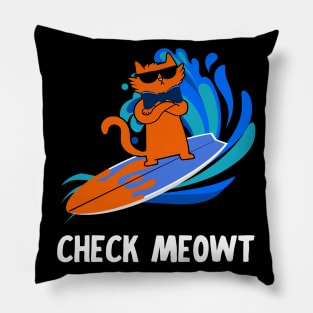 Check Meowt Pillow