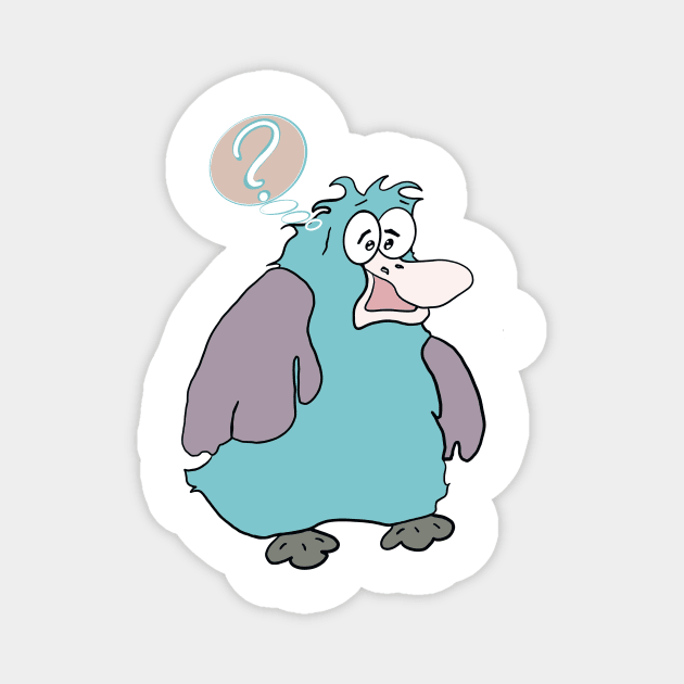 fat questioning bird. a very nice series of such birds on my other products Magnet by VikingArt