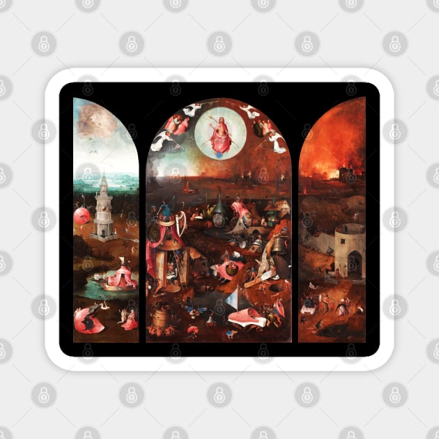 Triptych of the Last Judgement by Hieronymus Bosch Magnet by BulganLumini