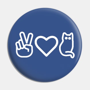 Peace Love Kitties Pin