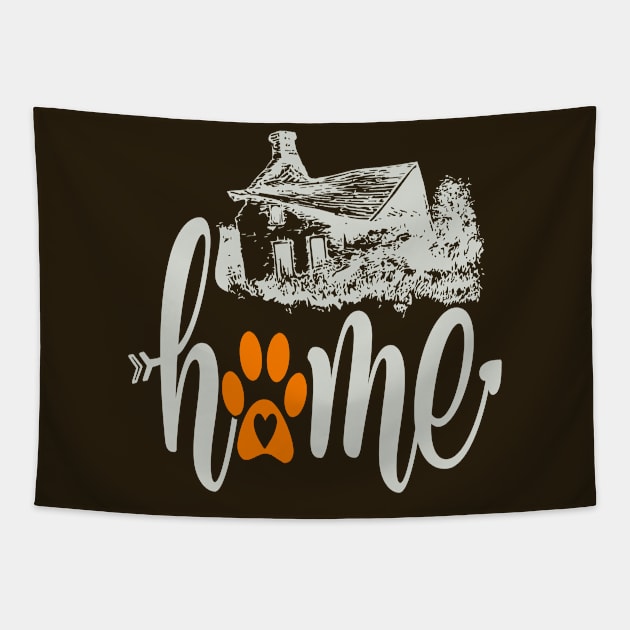 Home Is Where my Dog Tapestry by Fox1999