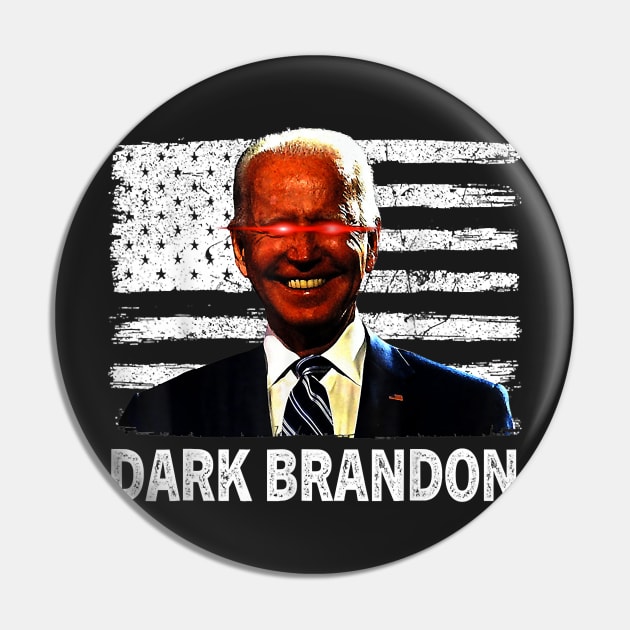 Dark Brandon Funny Biden Saving America Flag Political Pin by patelmillie51