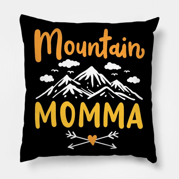 Mountain Mom Hiking Pillow by KAWAIITEE