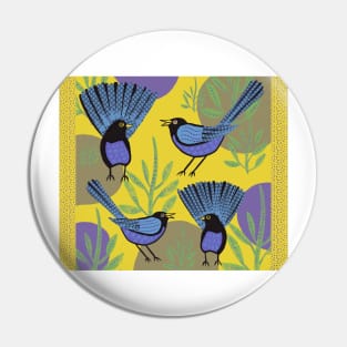 Willy Wagtail Small Social Gathering Pattern Pin