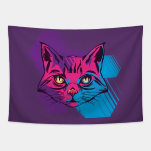 Tripple color cat Tapestry