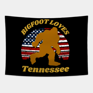 Bigfoot loves America and Tennessee too Tapestry