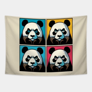 Pop Annoyed Panda - Funny Panda Art Tapestry