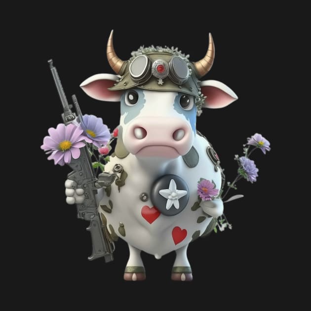 The cow as a soldier is ready by EUWO