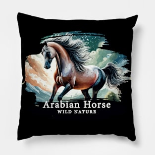 Arabian Horse - WILD NATURE - HORSE -8 Pillow