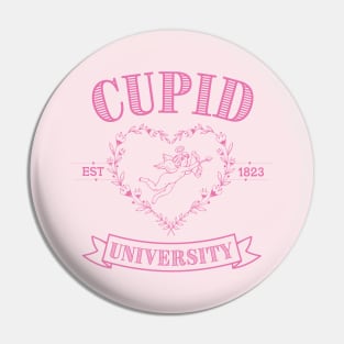 Cupid University T-Shirt, Cute Valentine's Day Shirt, Cute College Sweatshirt Classic T-Shirt, Neon Pink Pin