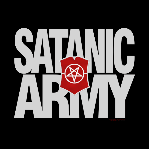 The Satanic Army - Pentagram Shield by RainingSpiders
