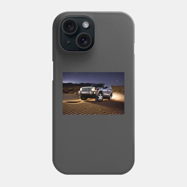 Jeep Commander in the desert Phone Case by Travis's Design 