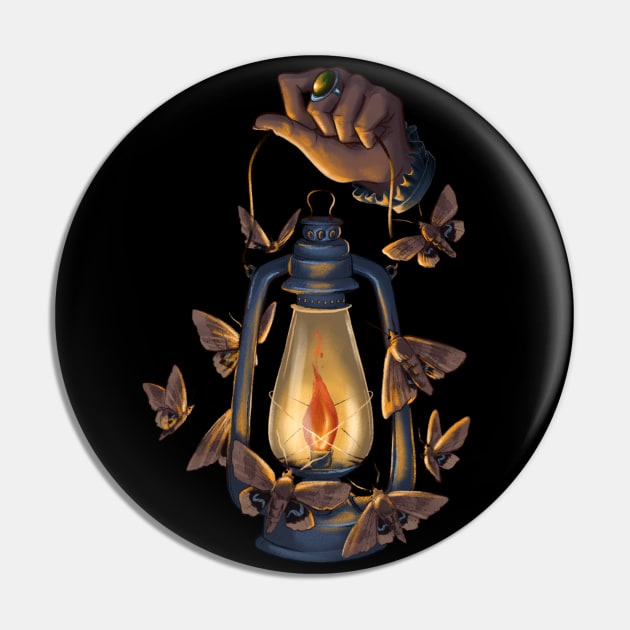 Moth to a Flame Pin by Molly11