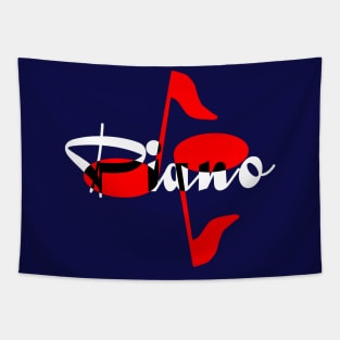 Piano Red Notes Tapestry