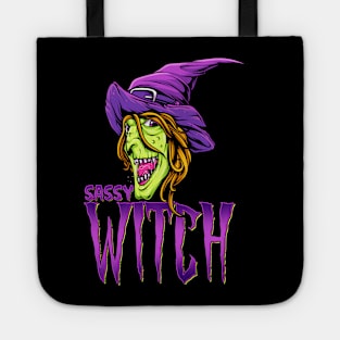 Sassy Witch Halloween Costume Gift Matching Group Costume Tote