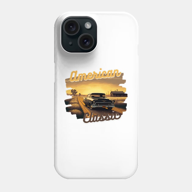 American Classic Car Inspired by The Chevy El Camino Phone Case by TheArtfulAllie