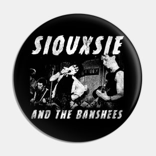 Vintage Distressed Siouxsie and the Banshees | Post Punk Vintage Design Pin