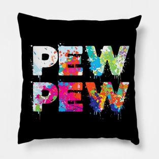 Pew Pew - Funny Paintball Pillow