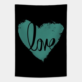 Blue Grey Heart Love, Valentine's Day, Romance, Romantic Tapestry