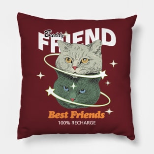 cute cat friend Pillow