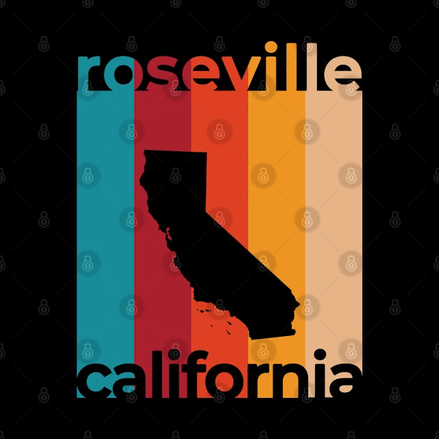 Roseville California Retro by easytees