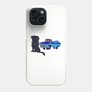 Black Lab and Pickup Truck Phone Case