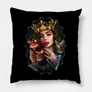 Beauty and the demon mask #1 Pillow
