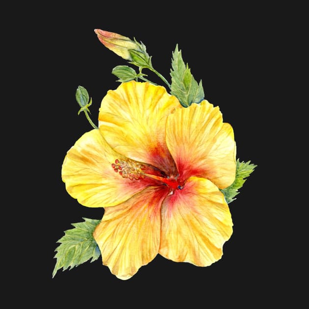 Yellow Tropical Hibiscus by Goosi