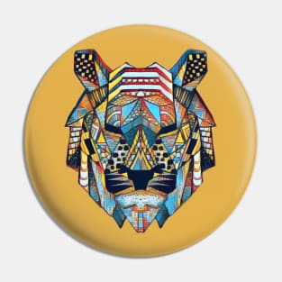 Geometrical Tiger Pin