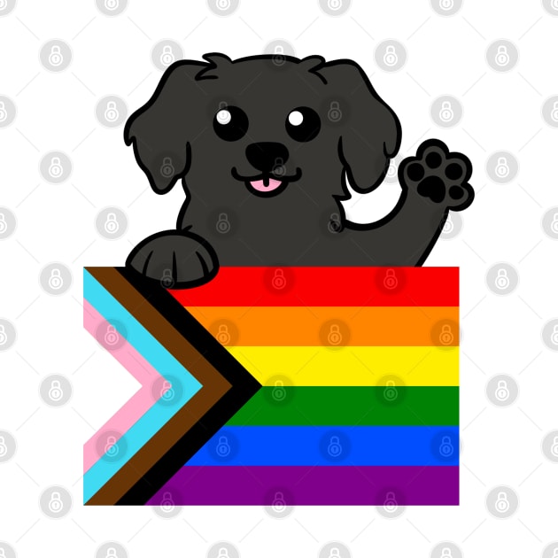 Love is Love Puppy - Black by LittleGreenHat